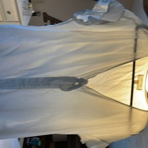 Cloth & Stone white short ruffle sleeved size large